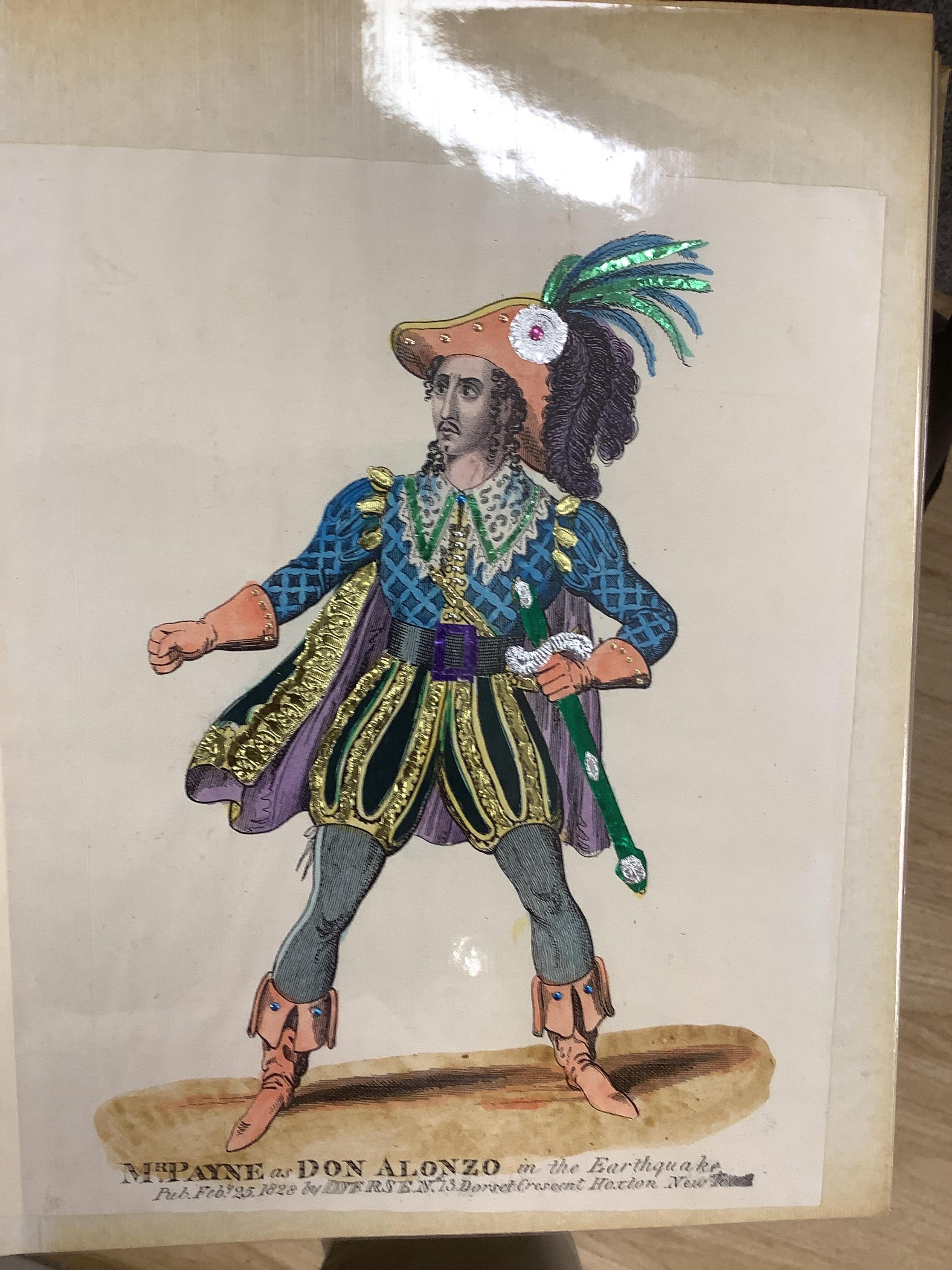 Juvenile Drama, a collection of hand-painted and foiled toy theatre characters, hand painted scenes, wings, including Pollock, Park, Skelt etc. in five albums